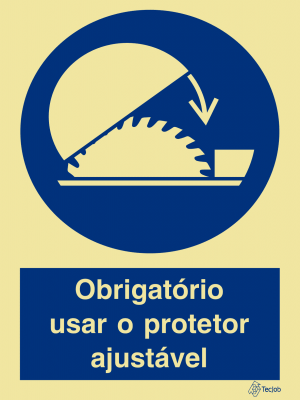 Sinalética Obrigatório Usar Protetor Ajustável - OB0150