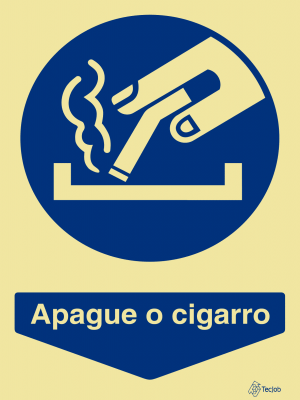Sinalética Apague o Cigarro - OB0156
