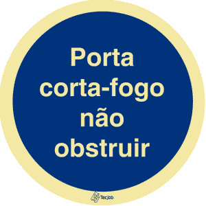 Sinalética porta Corta-Fogo Não Obstruir - OB0220