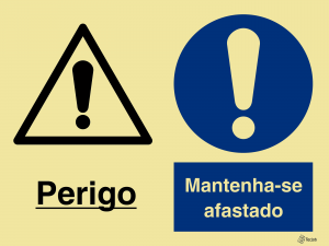 Sinalética Perigo/Mantenha-se Afastado - OB0330