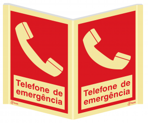 Sinalética Panorâmica Telefone de Emergência - PA0115