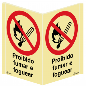 Sinalética Panorâmica Proibido Fumar e Foguear - PA0160