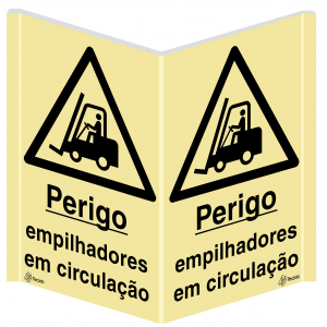 Sinalética Panorâmica Perigo Empilhadores em Circulação - PA0166