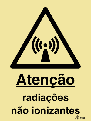 Sinalética Atenção Radiações Não Ionizantes - IS0153