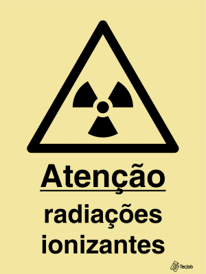 Sinalética Atenção Radiações Ionizantes - IS0157