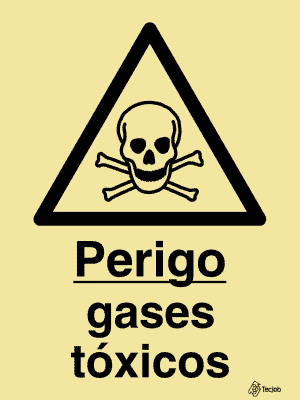 Sinalética Perigo Gases Tóxicos - IS0164