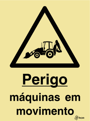 Sinalética Perigo Máquinas em Movimento - IS0230