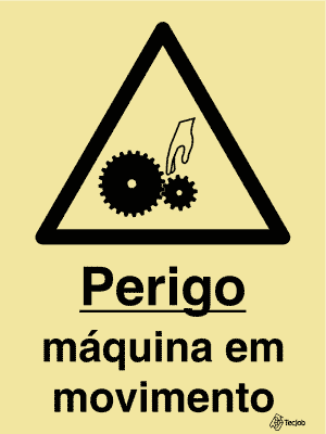 Sinalética Perigo Máquina em Movimento - IS0234