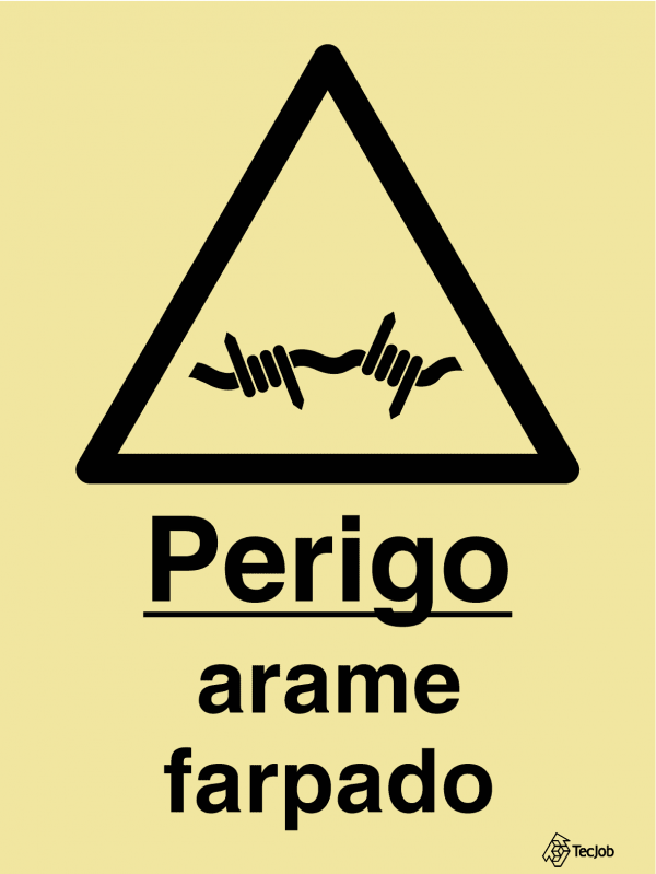 Sinalética Perigo Arame Farpado - IS0249