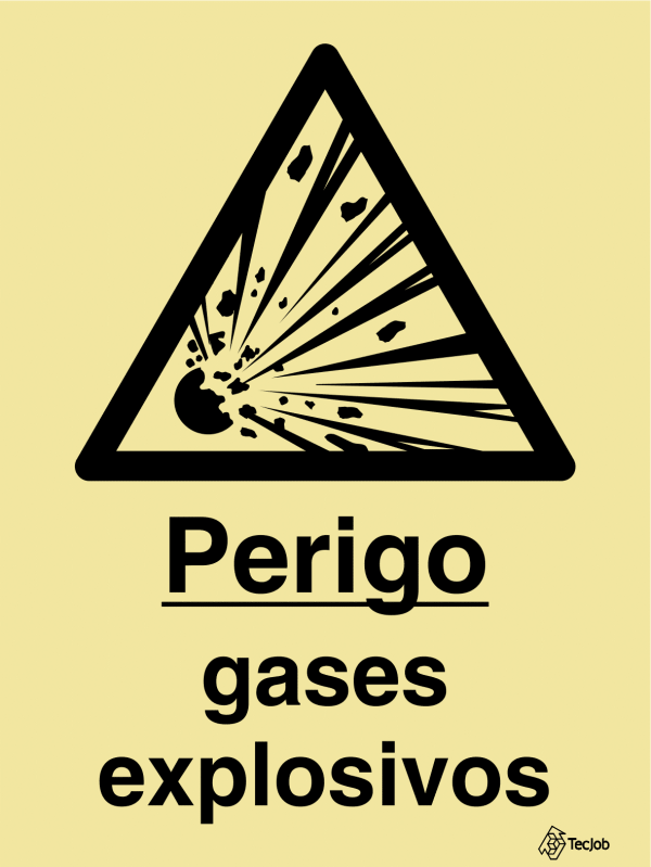 Sinalética Perigo Gases Explosivos - IS0280