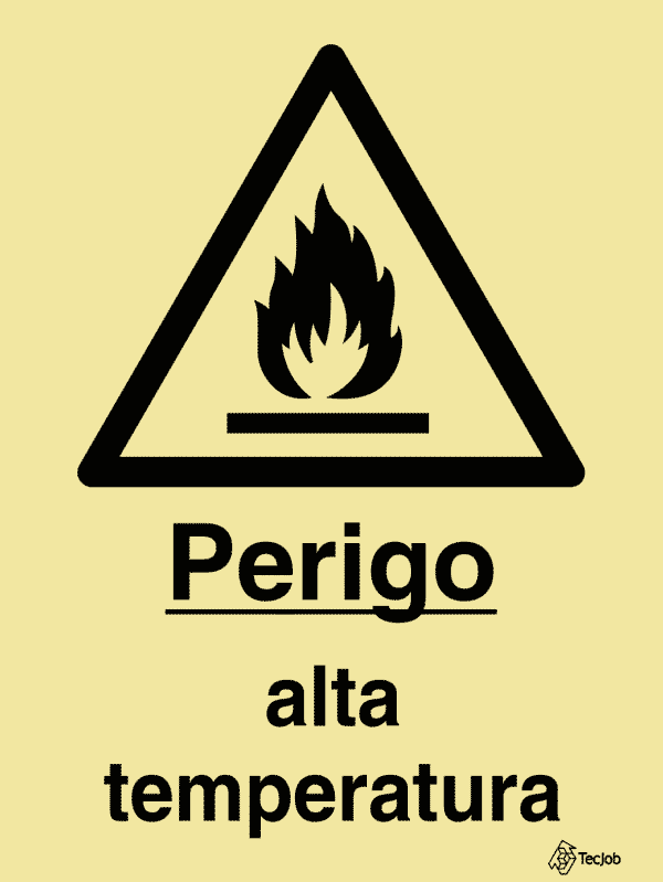 Sinalética Perigo Alta Temperatura - IS0285