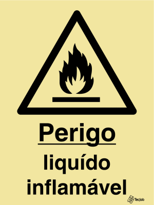 Sinalética Perigo Líquido Inflamável - IS0286