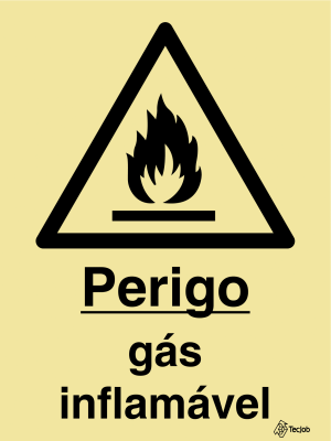 Sinalética Perigo Gás Inflamável - IS0289