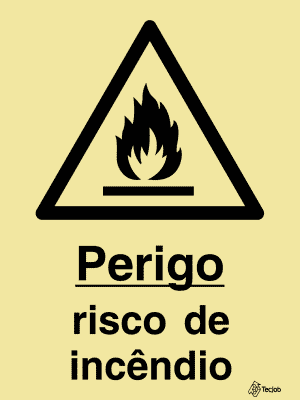 Sinalética Perigo Risco de Incêndio - IS0293