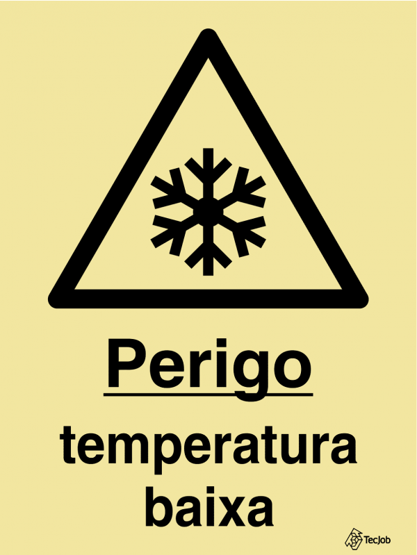 Sinalética Perigo Temperatura Baixa - IS0334