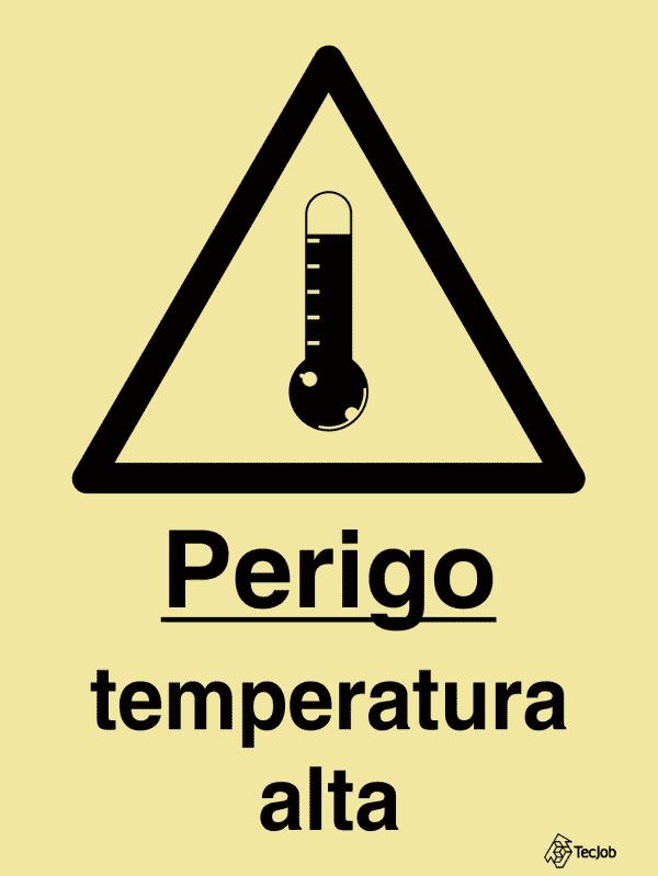 Sinalética Perigo Temperatura Alta - IS0335