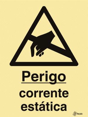 Sinalética Perigo Corrente Estática - IS0340