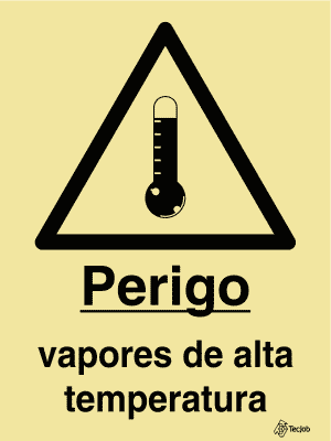 Sinalética Perigo Vapores de Alta Temperatura - IS0345