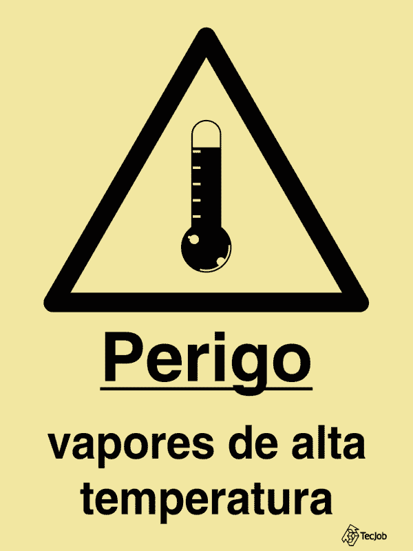 Sinalética Perigo Vapores de Alta Temperatura - IS0345