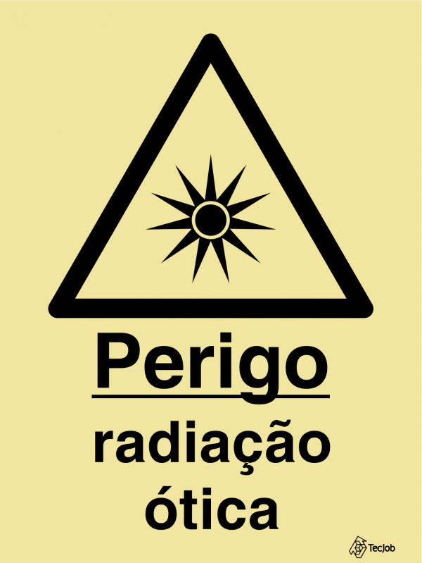 Sinalética Perigo Radiação Ótica - IS0347