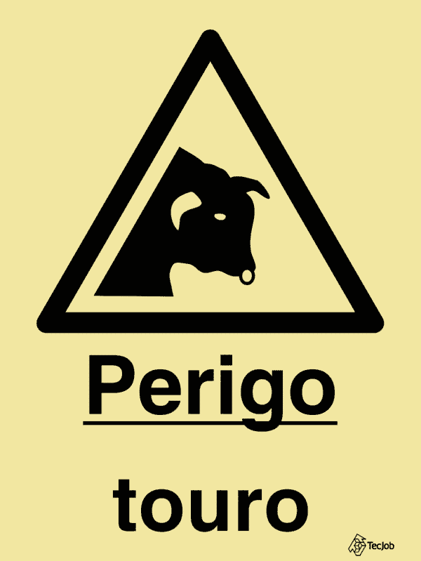 Sinalética Perigo Touro - IS0348