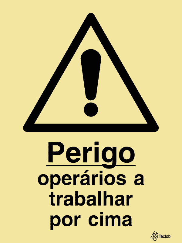 Sinalética Perigo Operários a Trabalhar por Cima - IS0488