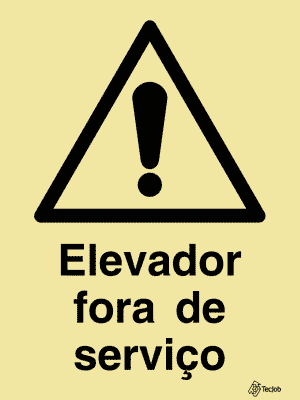 Sinalética Perigo Elevador Fora de Serviço - IS0296-1