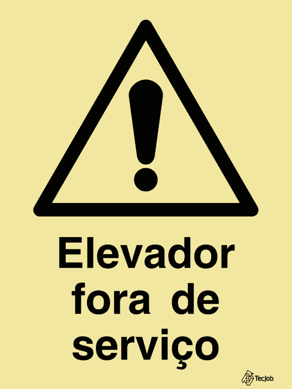 Sinalética Perigo Elevador Fora de Serviço - IS0296-1