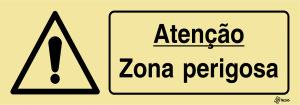 Sinalética Atenção Zona Perigosa - IS0403