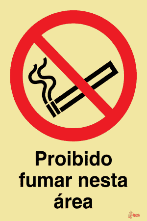 Sinalética Proibido Fumar Nesta Área - PR0037