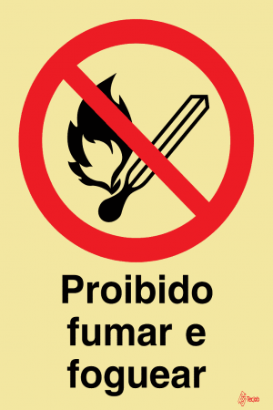 Sinalética Proibido Fumar e Foguear - PR0038