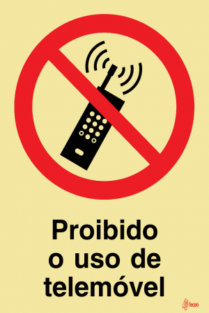 Sinalética Proibido o Uso de Telemóvel - PR0046