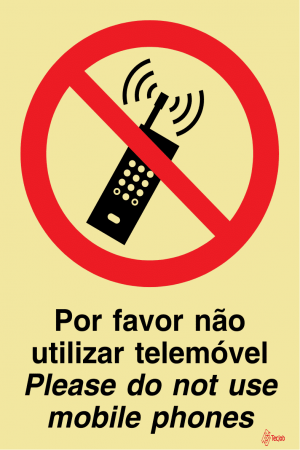 Sinalética Por Favor Não Utilizar o Telemóvel - PR0047