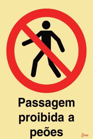 Sinalética Passagem Proibida a Peões- PR0087