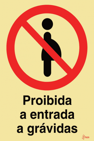 Sinalética Proibida a Entrada a Grávidas - PR0097