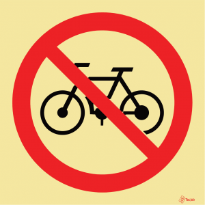 Sinalética Proibida Circulação de Bicicletas - PR0119