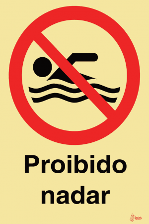 Sinalética Proibido Nadar - PR0140