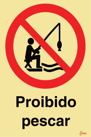 Sinalética Proibido Pescar - PR0141