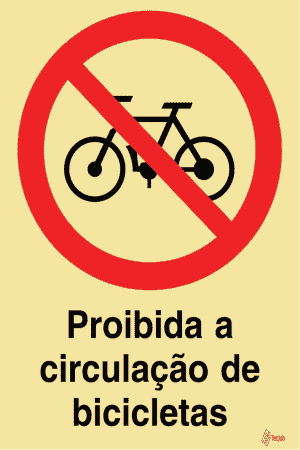 Sinalética Proibida a Circulação de Bicicletas - PR0147