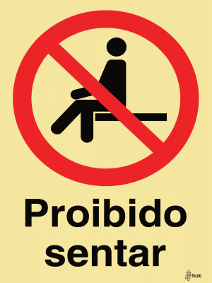 Sinalética Proibido Sentar - PR0269