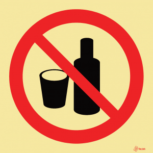 Sinalética Proibido o Consumo de Bebidas Alcoólicas Neste Local - PR0281
