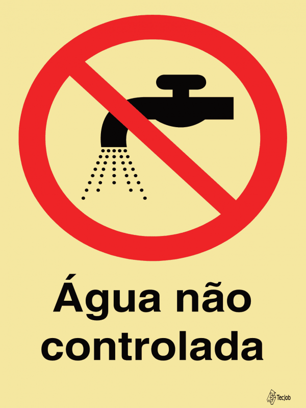 Sinalética Água Não Controlada - PR0305