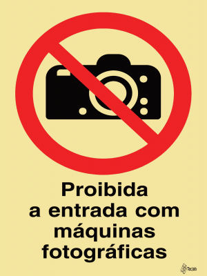 Sinalética Proibida a Entrada com Máquinas Fotográficas - PR0308