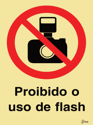 Sinalética Proibido o Uso de Flash - PR0310