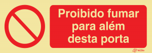 Sinalética Proibido Fumar para Além desta Porta - PR0335