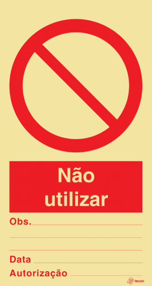 Sinalética Não Utilizar - PR0373