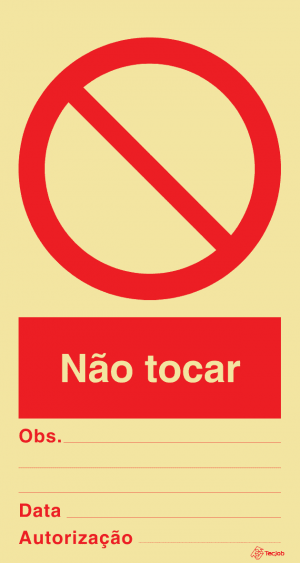 Sinalética Não Tocar - PR0375
